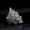 Pierścień sygnet obrączka indiański czaszka 453 - miniatura 4
