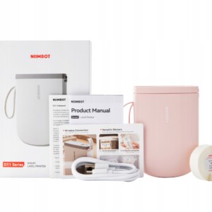 Niimbot d11h bezprzewodowa drukarka termiczna etykiety naklejki 300dpi pink