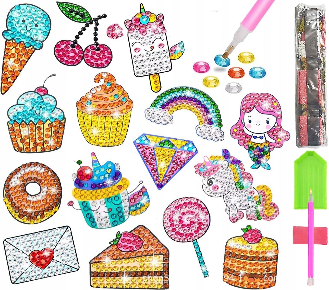 Haft diamentowy 5d zestaw dzieci najklejki puzzle