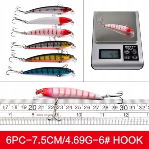 Zestaw woblerów na szczupaka sandacz okoń przynęty 56szt 2-8.5g 3-10cm - miniatura 14