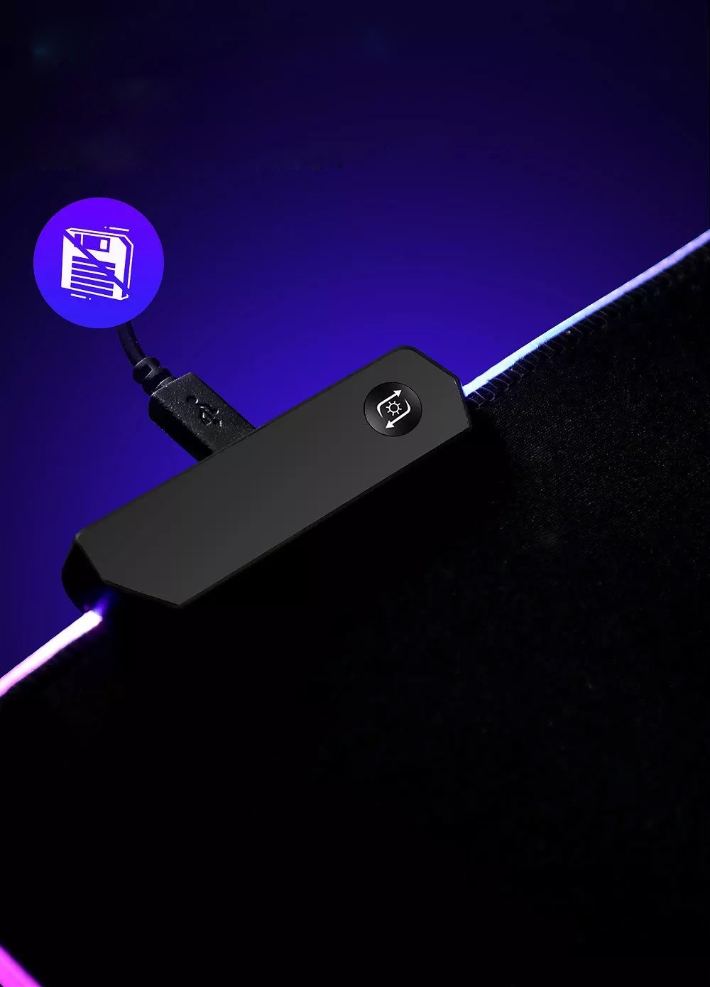 Podkładka gamingowa pod myszkę duża dla graczy prezent rgb led 90x40 04 - obrazek 4