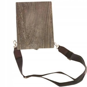 Torba drewniana listonoszka crossbody pudełko szkatułka retro ramię artysty - miniatura 5