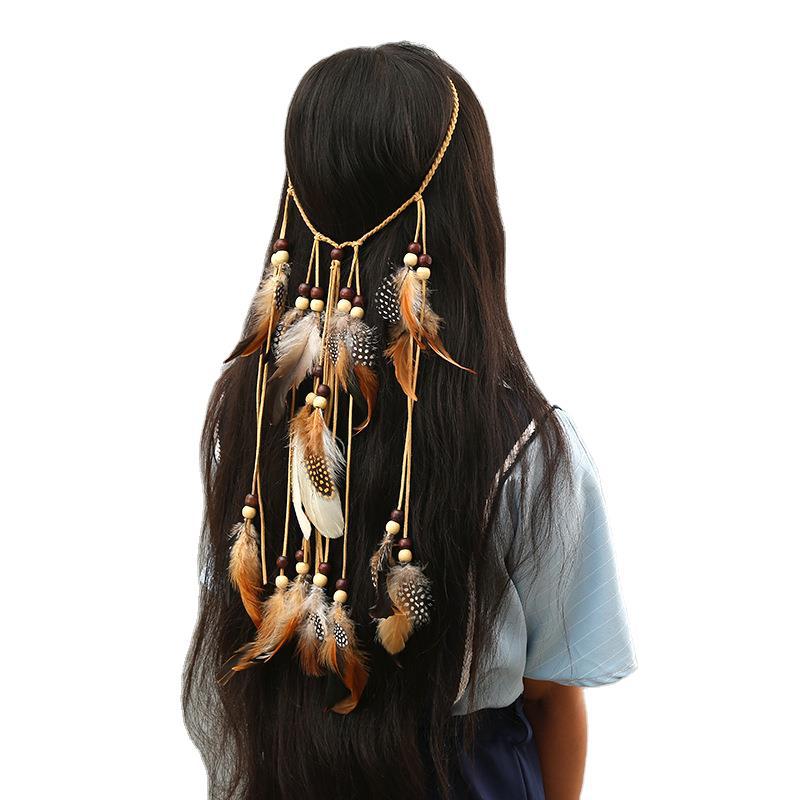 Pióropusz indiański opaska do włosów piórka a6 - obrazek 2