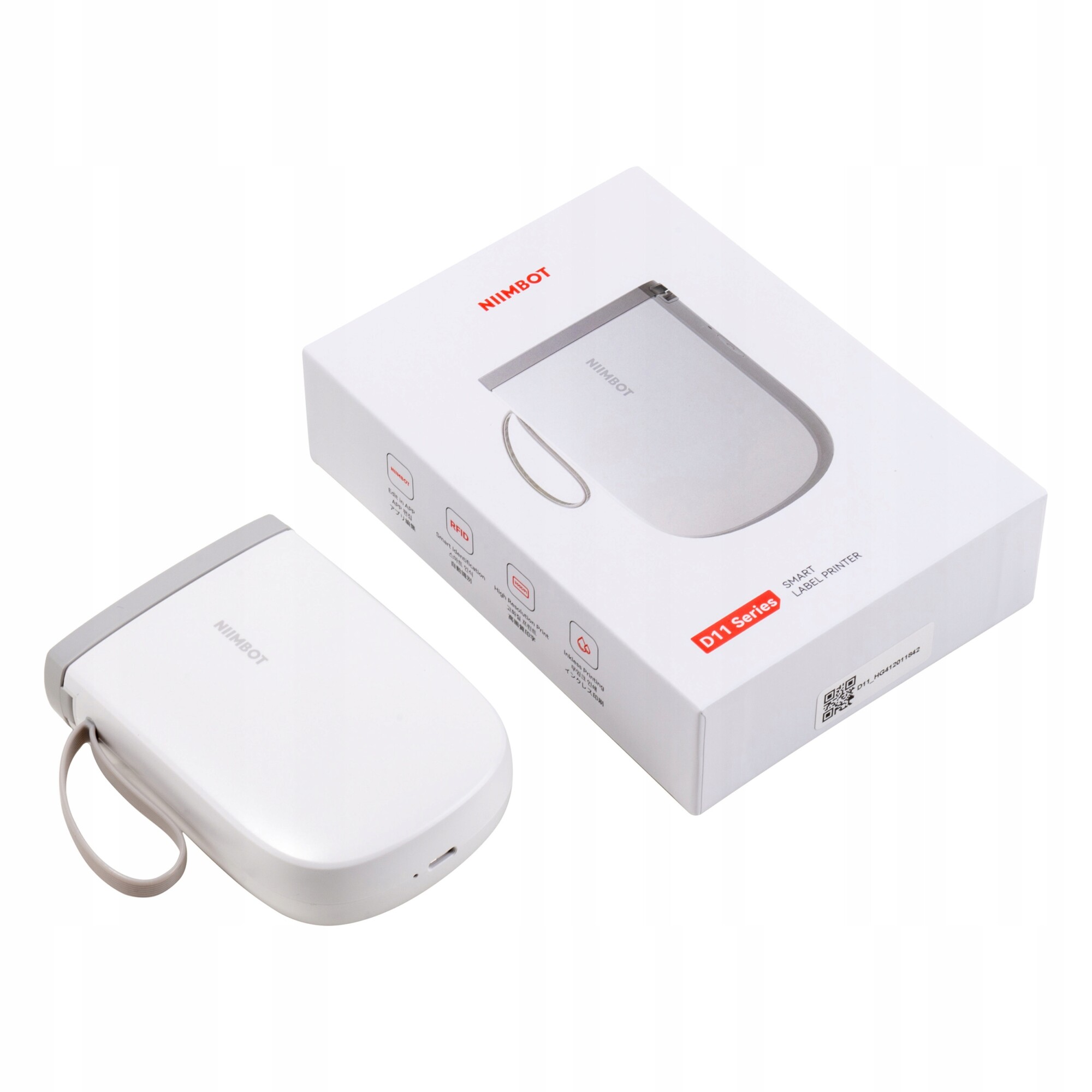 Niimbot d11h bezprzewodowa drukarka termiczna etykiety naklejki 300dpi blue - zdjęcie 7