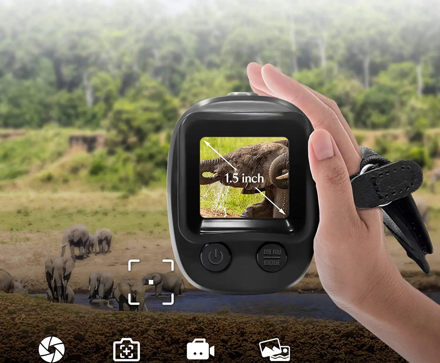 Noktowizor 7-poziomów do 800m 5x zoom led fullhd 1080p usb cyfrowy 128gb - obrazek 8