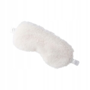 Opaska na oczy spania premium sen pluszowa biała