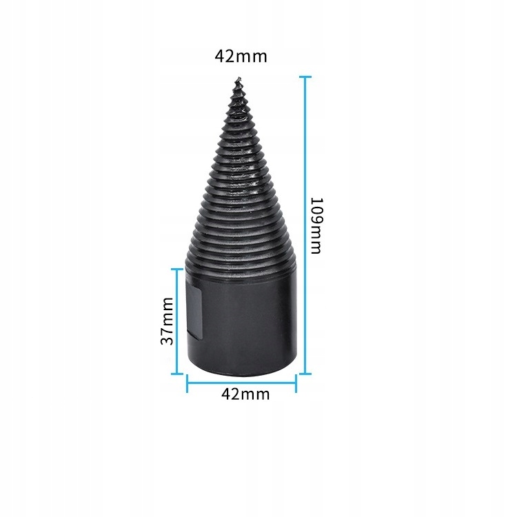 Świder łuparka do drewna stożek 42mm wiertło xl - obrazek 12