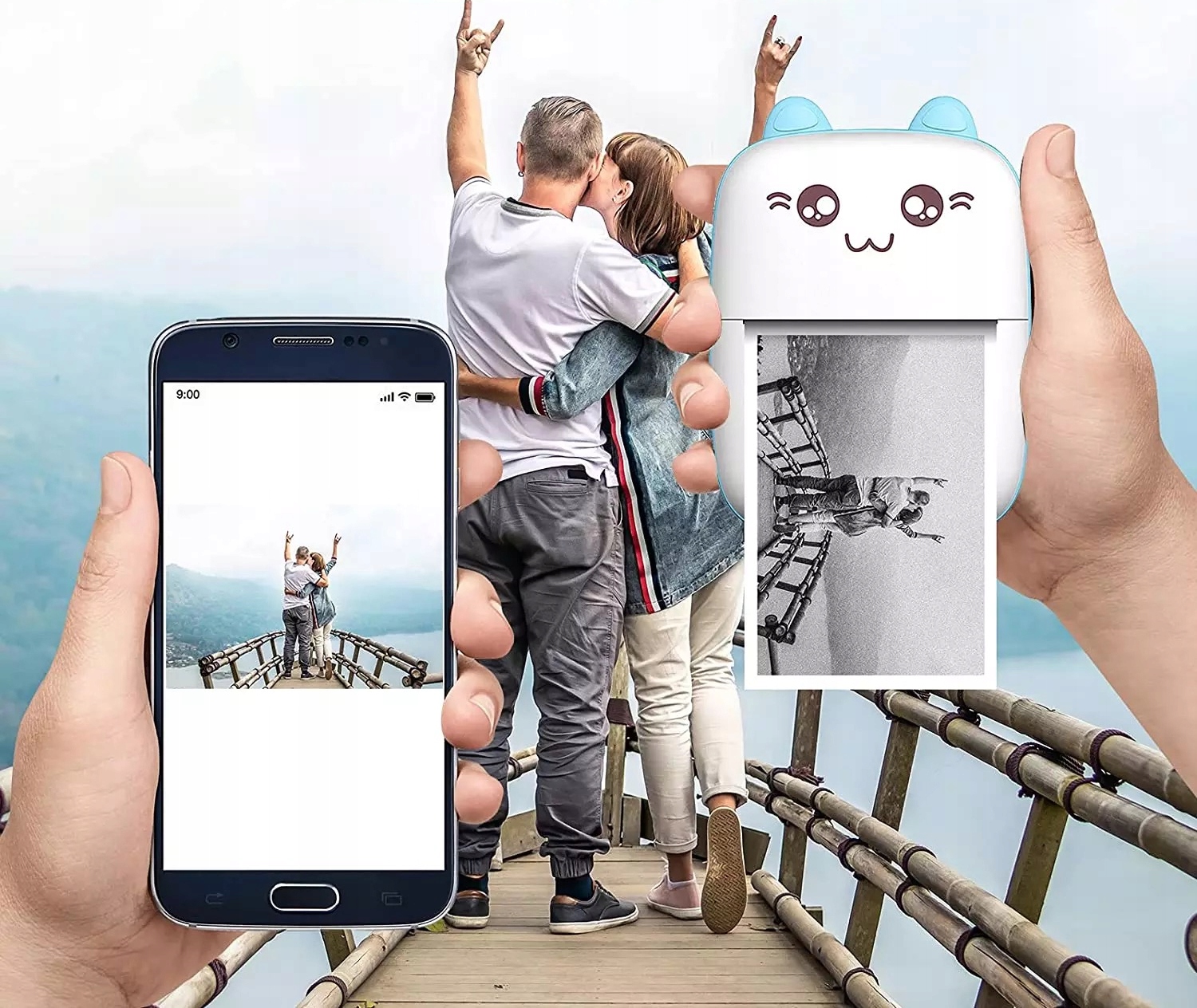 Mini drukarka termiczna dzieci kot zdjęcia notatki - obrazek 11