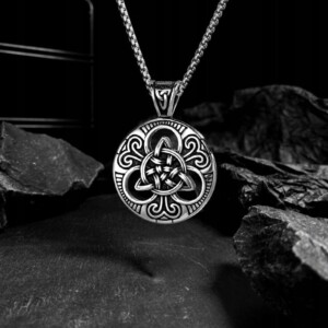 Naszyjnik srebrny łańcuszek kwiat symbol 327 - miniatura 4