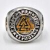 Pierścień sygnet valknut wiking nordycki runy 502 - miniatura 3