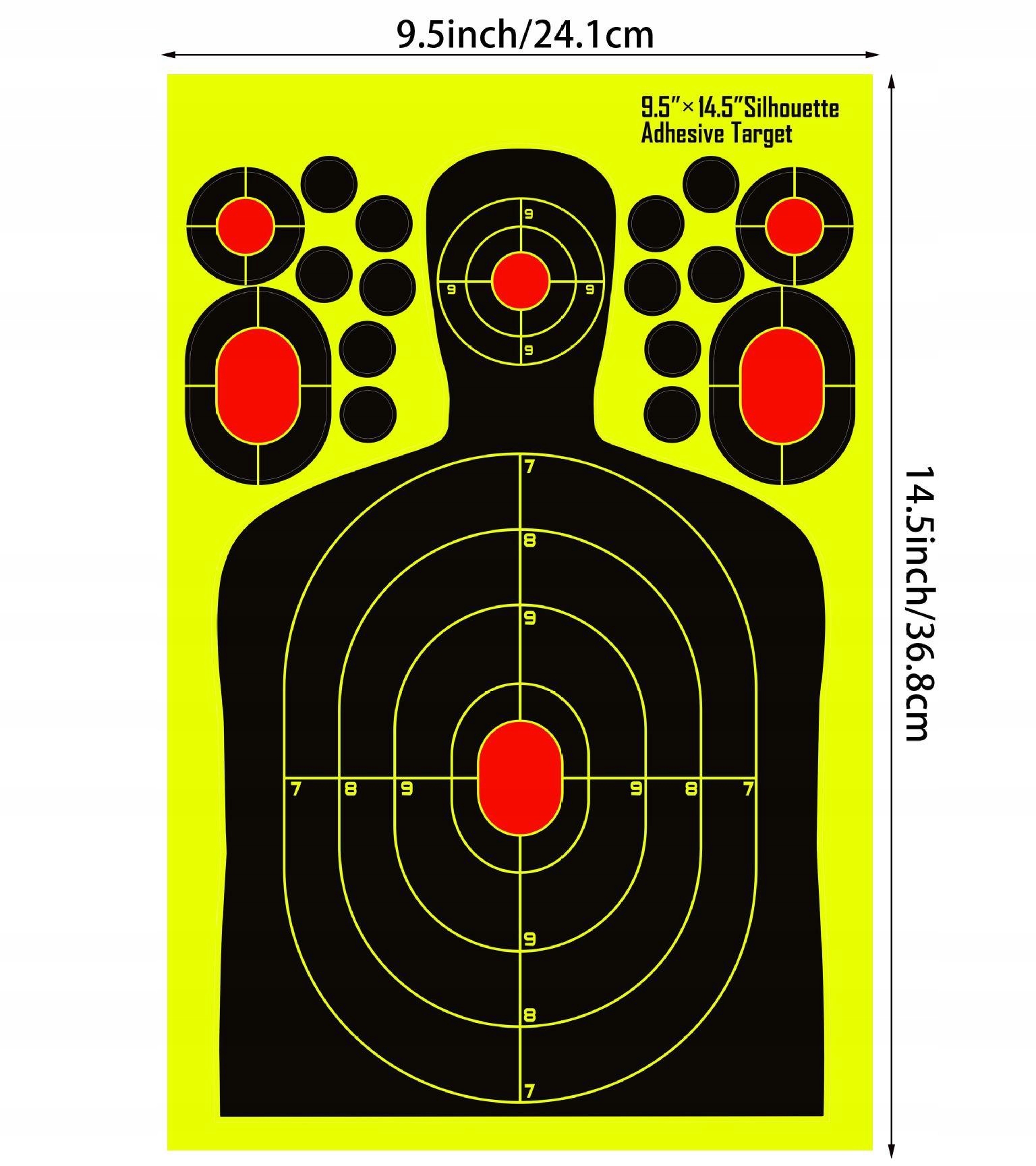 Tarcze strzeleckie rozpryskowe samoprzylepne splatter zaklejki 37x24cm 10x - obrazek 5