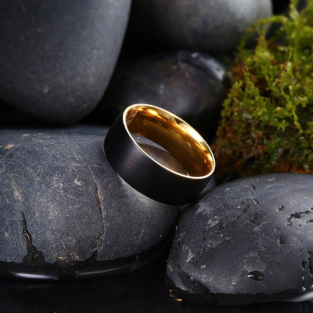 Obrączka pierścionek wolfram biżuteria wolfring czarna eu25 us11 - zdjęcie 5