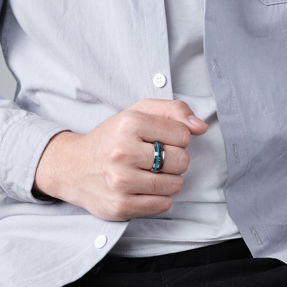 Pierścień obrączka z wolframu wolfring eu22 us10 - obrazek 2