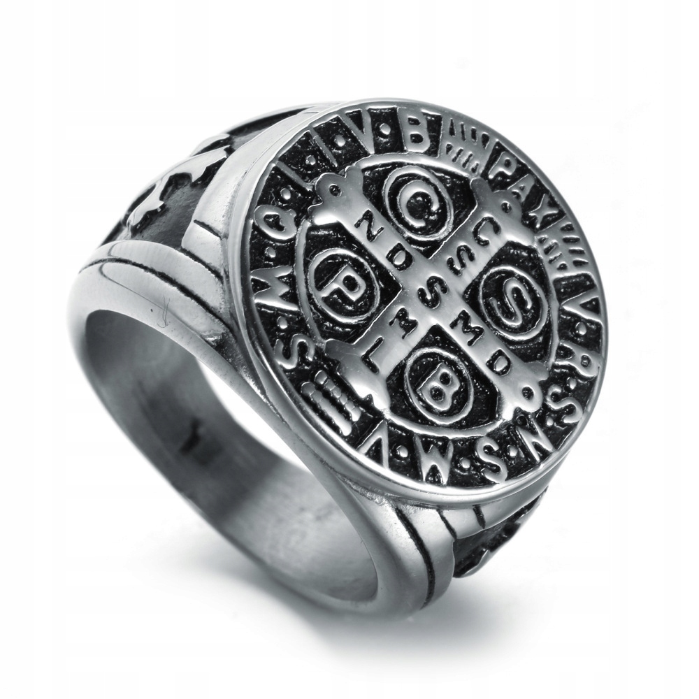 Pierścień sygnet krzyż świętego benedykta 393 - obrazek 4