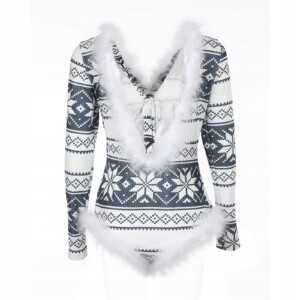 Piżama damska prezent na walentynki dla dziewczyny pluszowa zimowe wzory s - miniatura 1