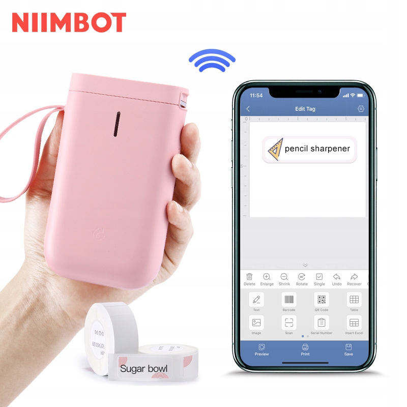 Niimbot drukarka termiczna naklejki bezprzewodowa - obrazek 12