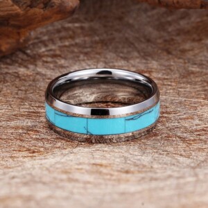 Obrączka pierścionek wolfram biżuteria wolfring srebrna eu19 us09 - miniatura 7