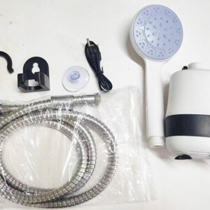 Prysznic campingowy z wbudowaną baterią turystyczny pompa akumulator usb - miniatura 9