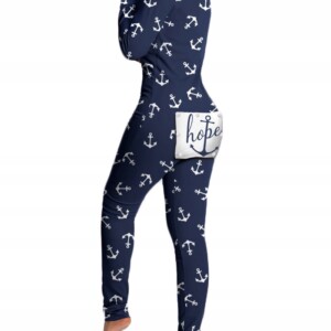 Piżama damska prezent na walentynki dla dziewczyny rozpinana kotwica s - miniatura 5