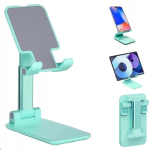 Stojak podstawka uchwyt na tablet telefon na biurko składana 4-13" miętowy - miniatura 1