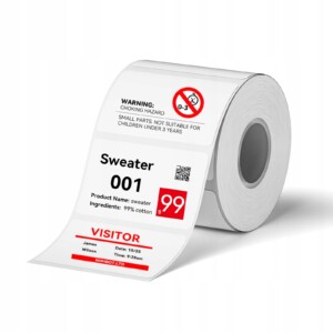 Niimbot etykiety naklejki 50x30mm 230szt białe wyruk 2 kolory do b21pro - miniatura 1