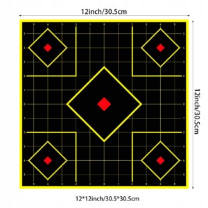 Tarcze strzeleckie rozpryskowe samoprzylepne splatter widoczne 30,5cm 10szt - miniatura 2