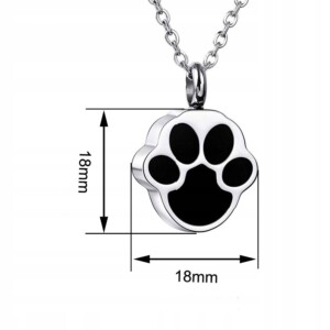 Naszyjnik łapa łapka skrytka na leki odkręcana - miniatura 4