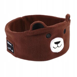 Opaska na oczy do spania słuchawki bluetooth miś