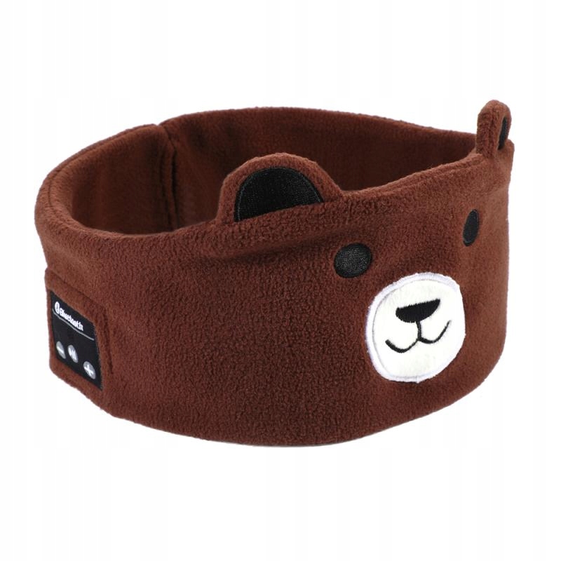 Opaska na oczy do spania słuchawki bluetooth miś