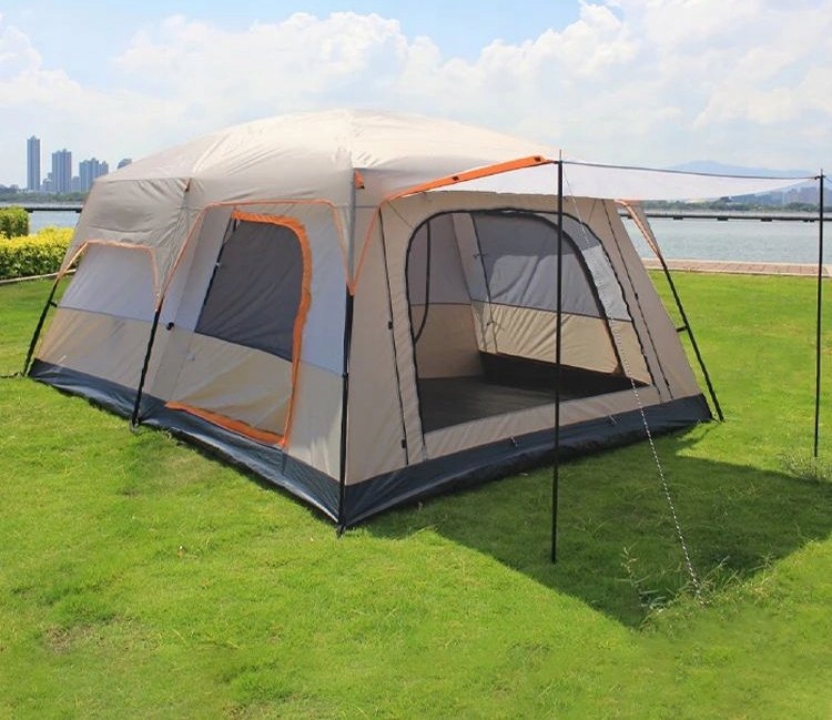 Namiot kempingowy rodzinny camping wodoodporny 7 osobowy 380x260x200 cm - zdjęcie 8