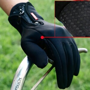 Rękawiczki sportowe -30c suwak unisex antypoślizg pianka dotykowe podszewka - miniatura 6