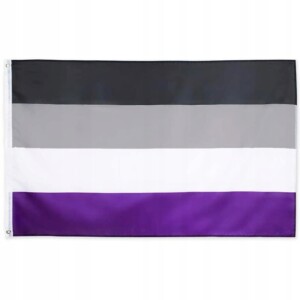 Flaga tęczowa lgbt duża 90x150cm aseksualność f10