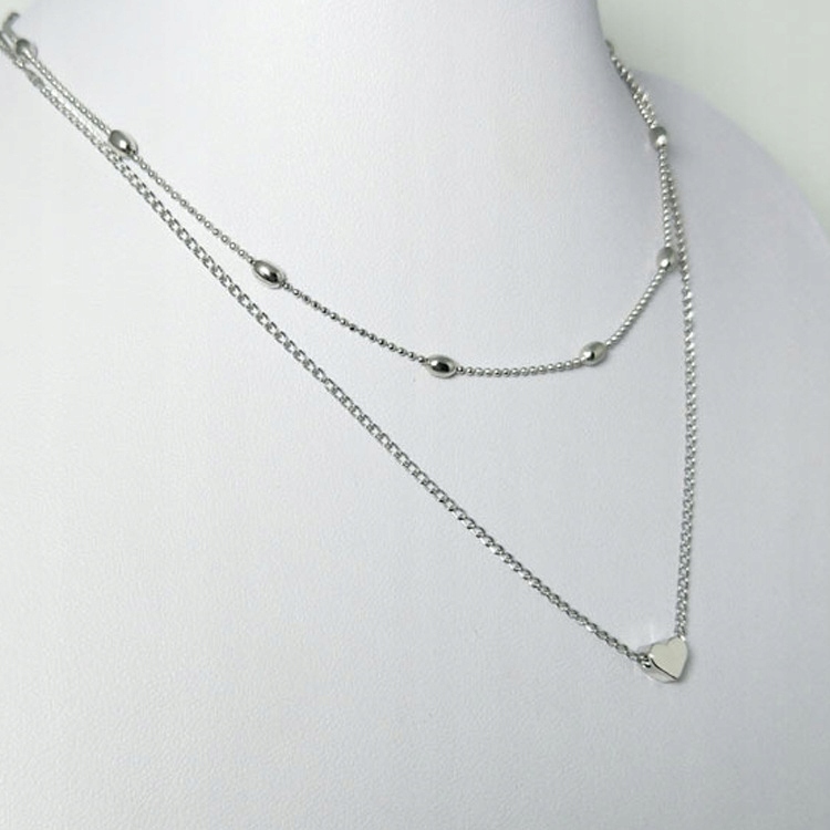 Naszyjnik choker celebrytka długi boho srebrny 25 - obrazek 3