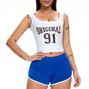 Szorty damskie sportowe wygodne spodenki granat s - miniatura 4