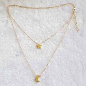 Naszyjnik choker celebrytka długi boho złoty 22 - miniatura 3