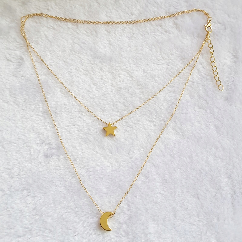 Naszyjnik choker celebrytka długi boho złoty 22 - obrazek 3