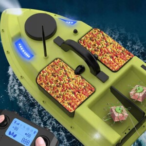 Łodź zanętowa wędkarska gps 600m 2silniki 4komory led auto powrót pilot 2kg - miniatura 11