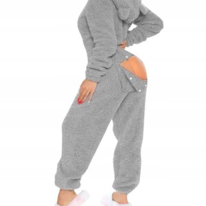 Piżama damska prezent na walentynki dla dziewczyny z klapką pluszowa s - miniatura 12