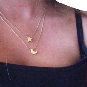 Naszyjnik choker celebrytka długi boho złoty 22