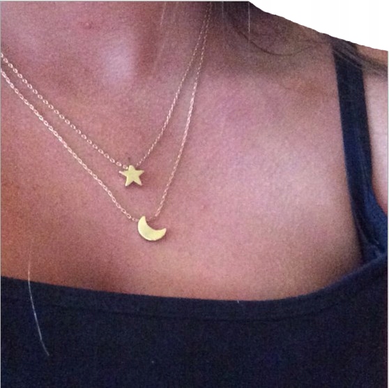 Naszyjnik choker celebrytka długi boho złoty 22