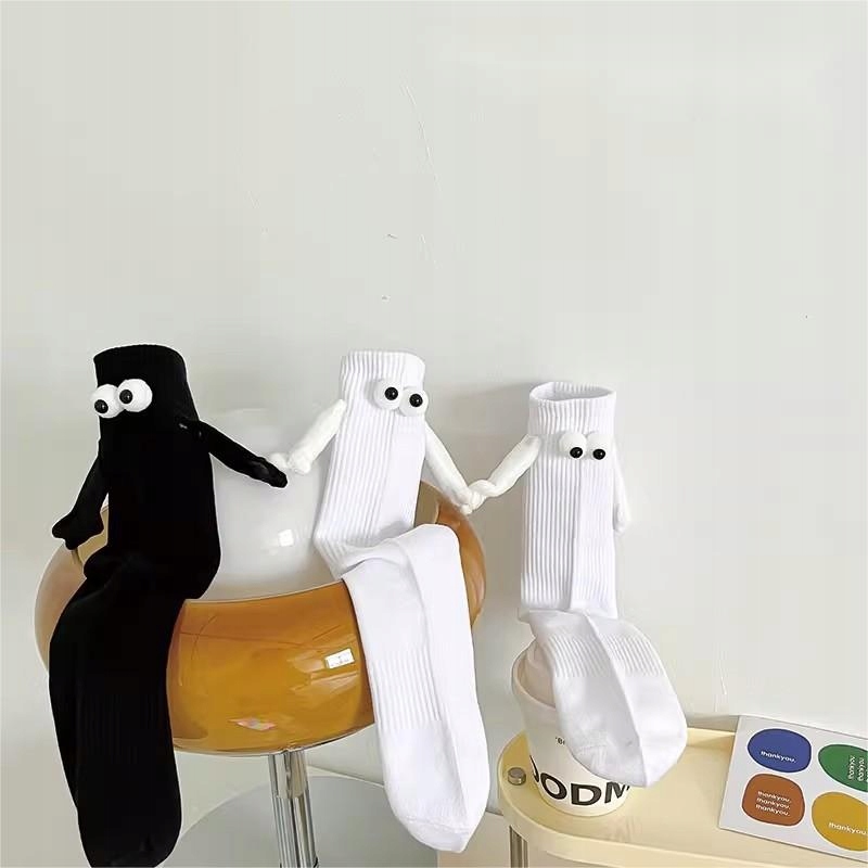 Skarpetki magnetyczne prezent dla par trzymajce się za ręcę magnes oczy - obrazek 8