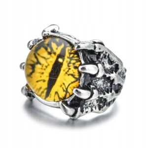 Pierścień sygnet kamień gotycki mroczny 394a - miniatura 1