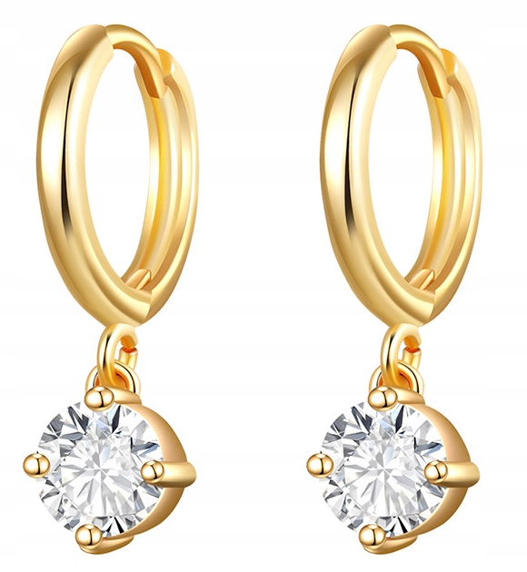 Kolczyki miedziane modne klasyczne k05 złote