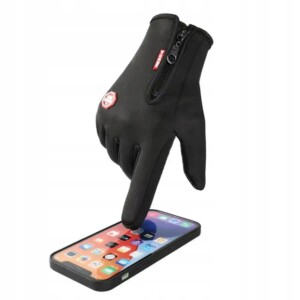 Rękawiczki sportowe -30c suwak unisex antypoślizg pianka dotykowe podszewka - miniatura 15