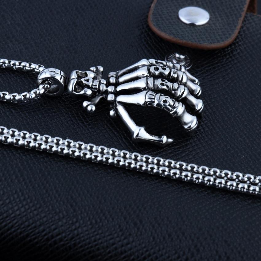 Naszyjnik srebrny stal łańcuszek słowiański 331 - obrazek 10