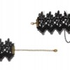 Choker koronkowy haft czarny naszyjnik gothic ch03 - miniatura 5