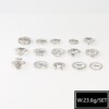 Srebrny zestaw pierścionków retro punk boho 96 - miniatura 8