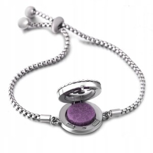 Bransoletka aromaterapia rzemyk serce heart b13 - miniatura 2