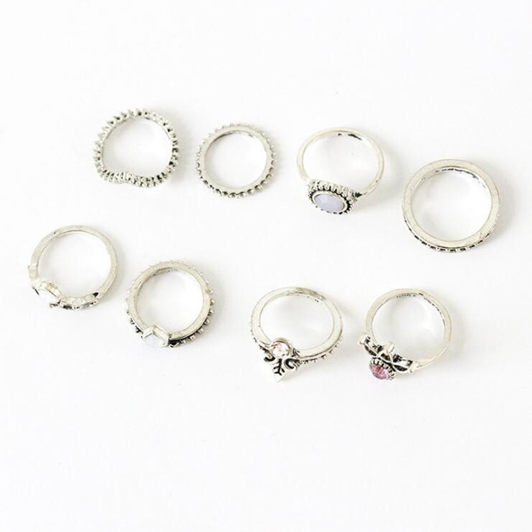 Złoty zestaw pierścionków retro punk boho 97 - obrazek 4