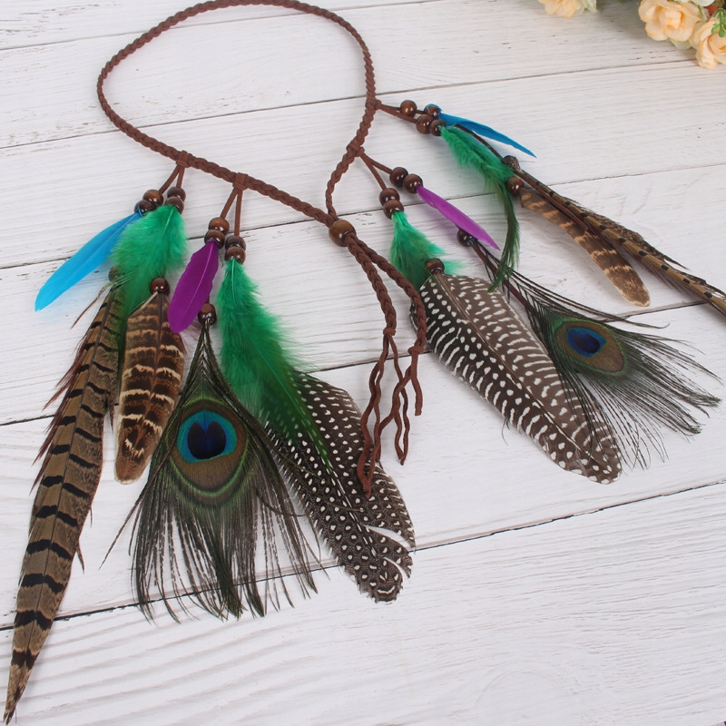 Pióropusz opaska do włosów paw piórka a4 - obrazek 11